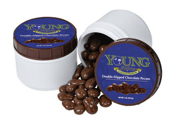 Double Dipped Chocolate Pecans Resealable Canister