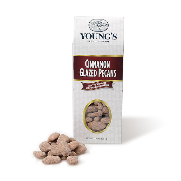 Cinnamon Glazed Pecans - 14oz Box Sku 136